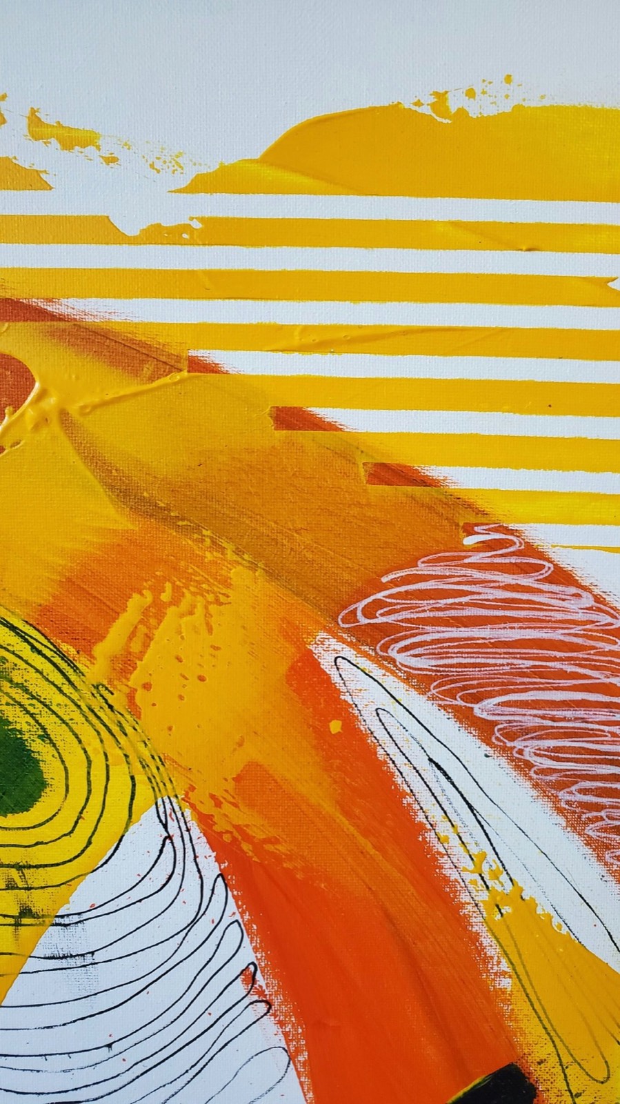 Abstraktes Werk, Acryl auf Leinwand — Feldstudie II
