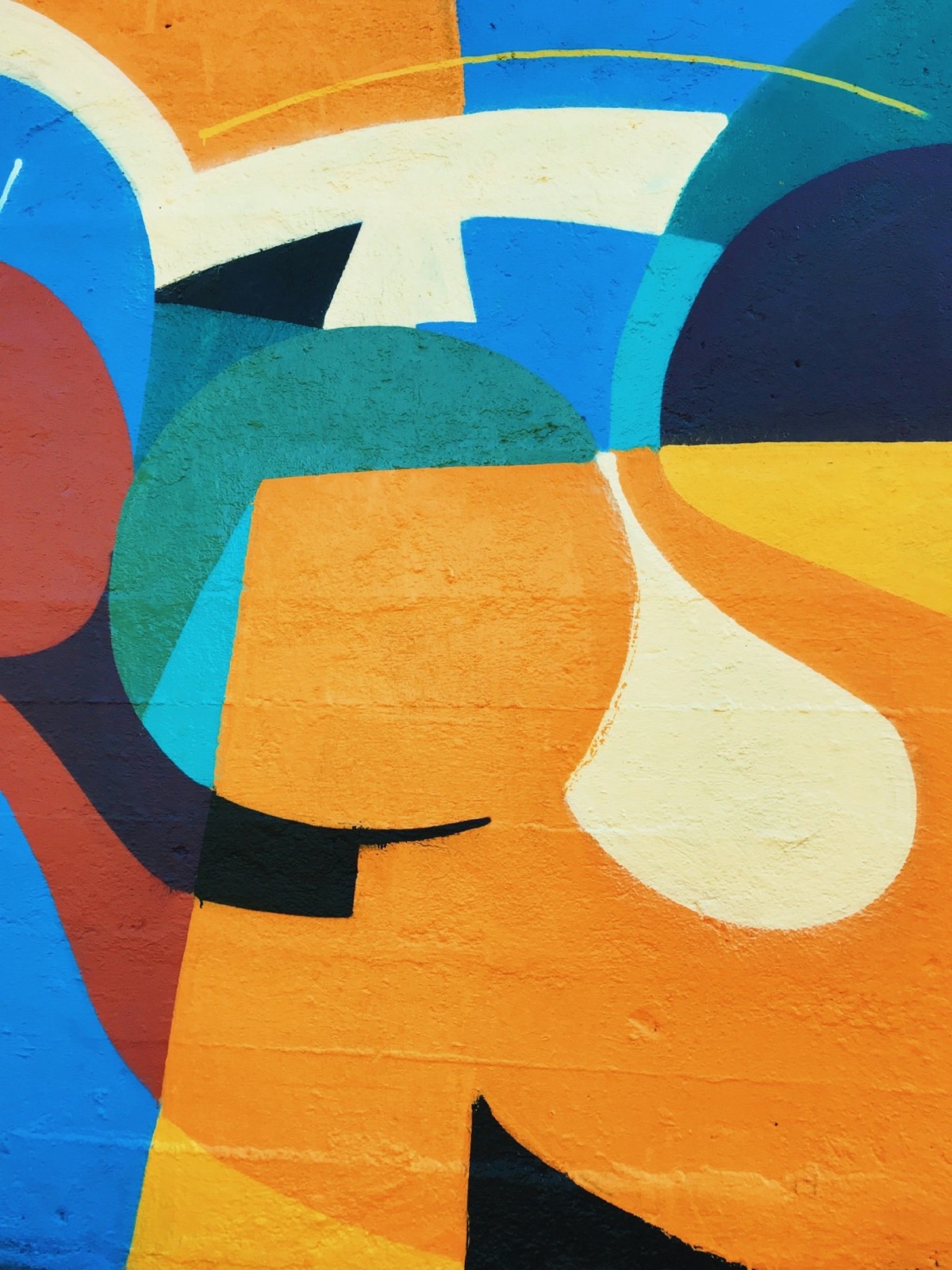 Abstraktes Werk, Öl und Kreide auf Leinwand — Ohne Titel VII
