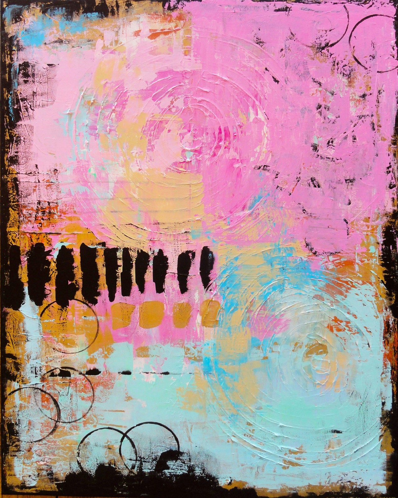 Abstraktes Werk, Mischtechnik auf Papier — Serie Grau, No. 3